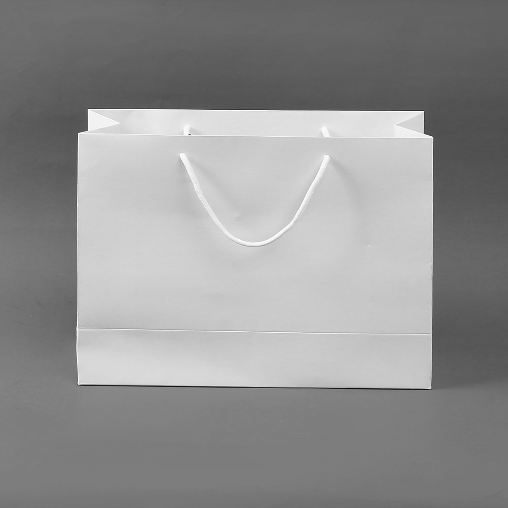 무지 가로형 쇼핑백(화이트)(43x32cm)/종이쇼핑백