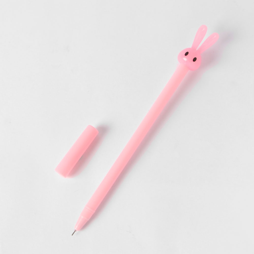 깜찍 토끼 볼펜(0.5mm)(핑크) / 토끼 중성볼펜