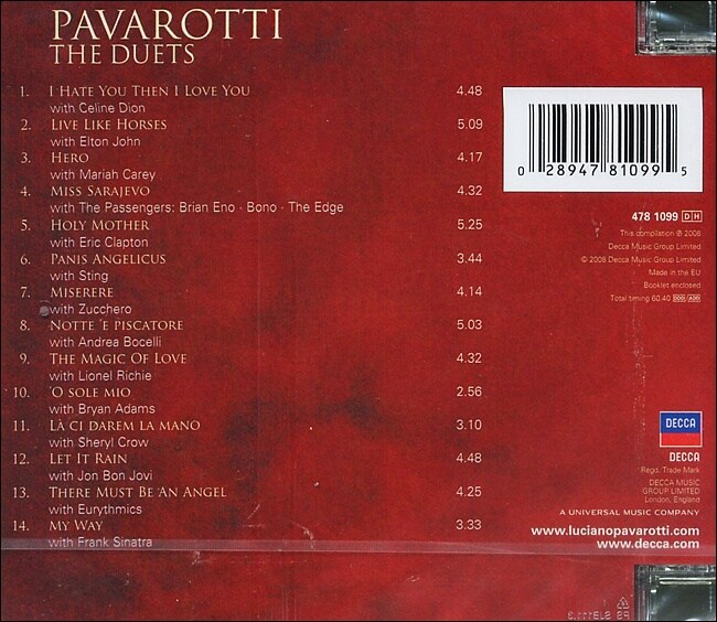 파바로티 듀엣집 (Pavarotti - The Duets)