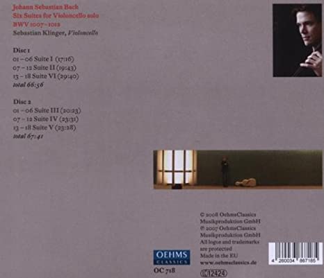 Sebastian Klinger 바흐: 무반주 첼로 모음곡 전곡 (Bach: Cello Suites)