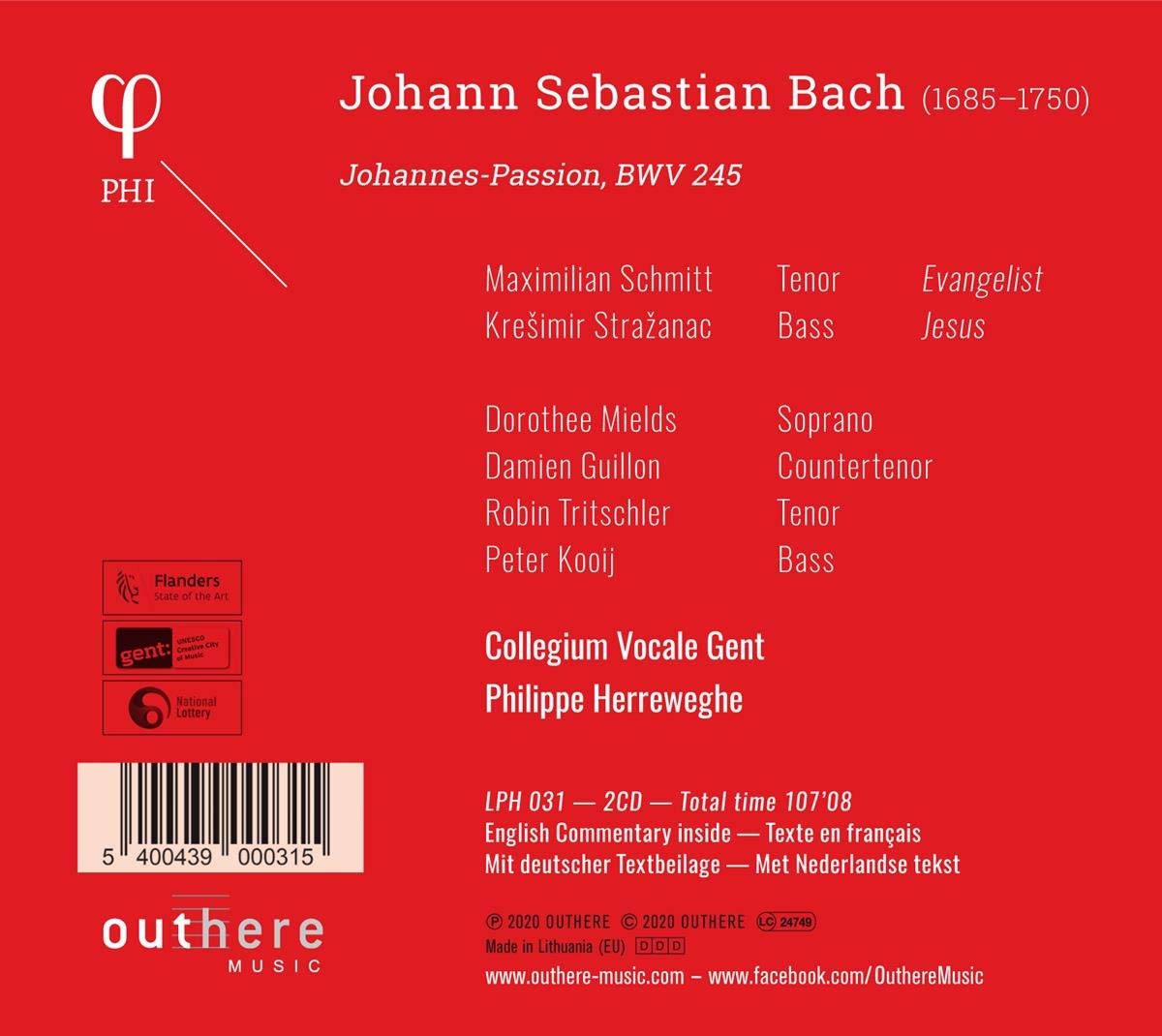 Philippe Herreweghe 바흐: 요한 수난곡 (Bach: Johannes-Passion, BWV 245)