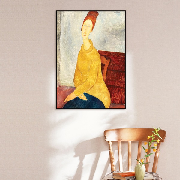 [The Bella] 모딜리아니 - 노란 스웨터를 입고 있는 잔 에뷔테른 Jeanne Hebuterne with Yellow Sweater