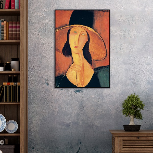 [The Bella] 모딜리아니 - 큰 모자를 쓴 잔 에뷔테른 Portrait of Jeanne Hebuterrne in a Large Hat