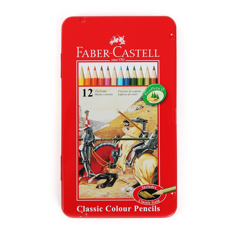 파버카스텔 12색 색연필/ 틴케이스 수채 색연필세트