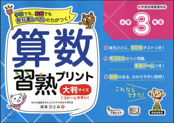 算數習熟プリント 小學3年生 大判サイズ