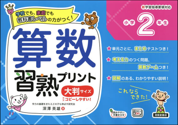 算數習熟プリント 小學2年生 大判サイズ