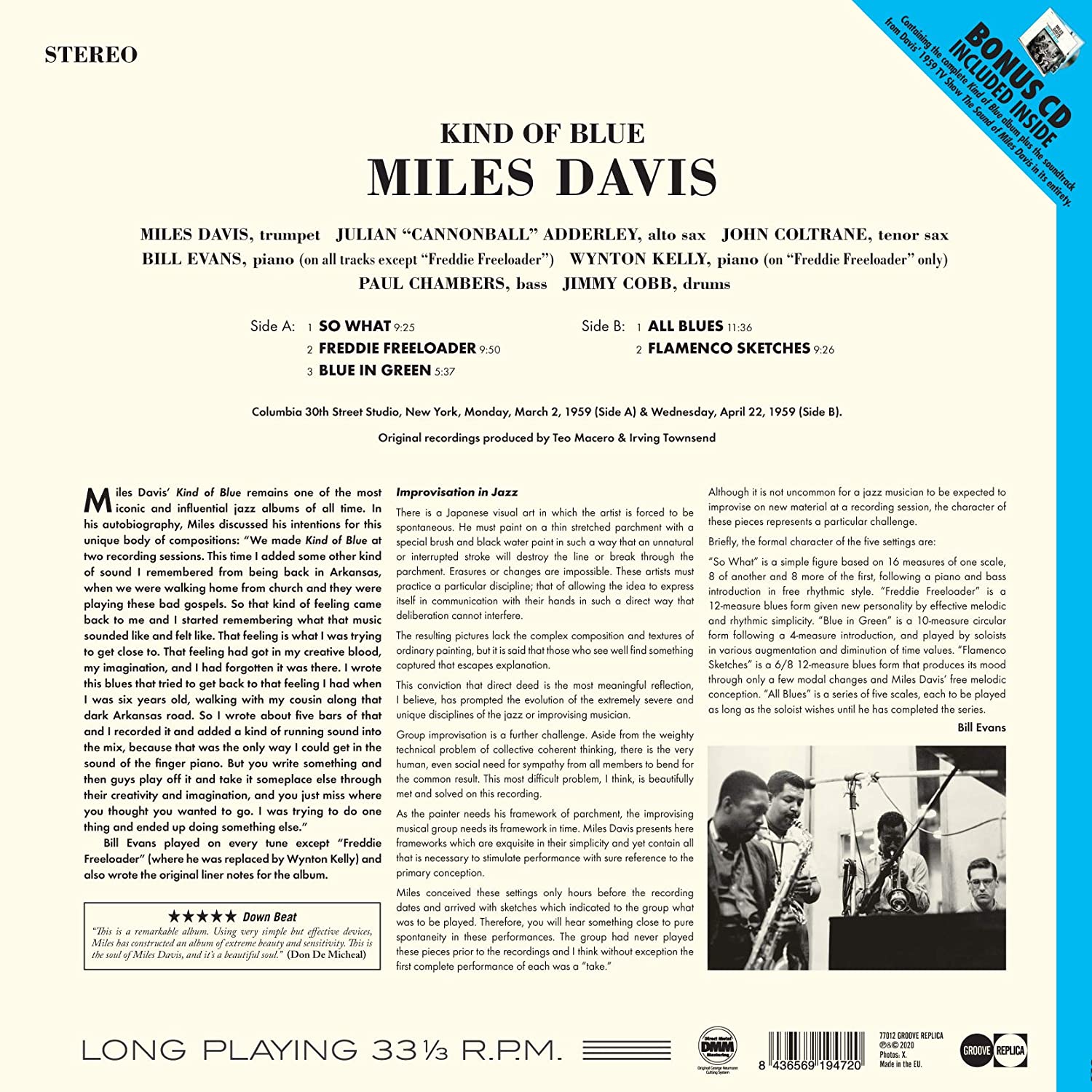 Miles Davis (마일즈 데이비스) - Kind of Blue [LP+CD]