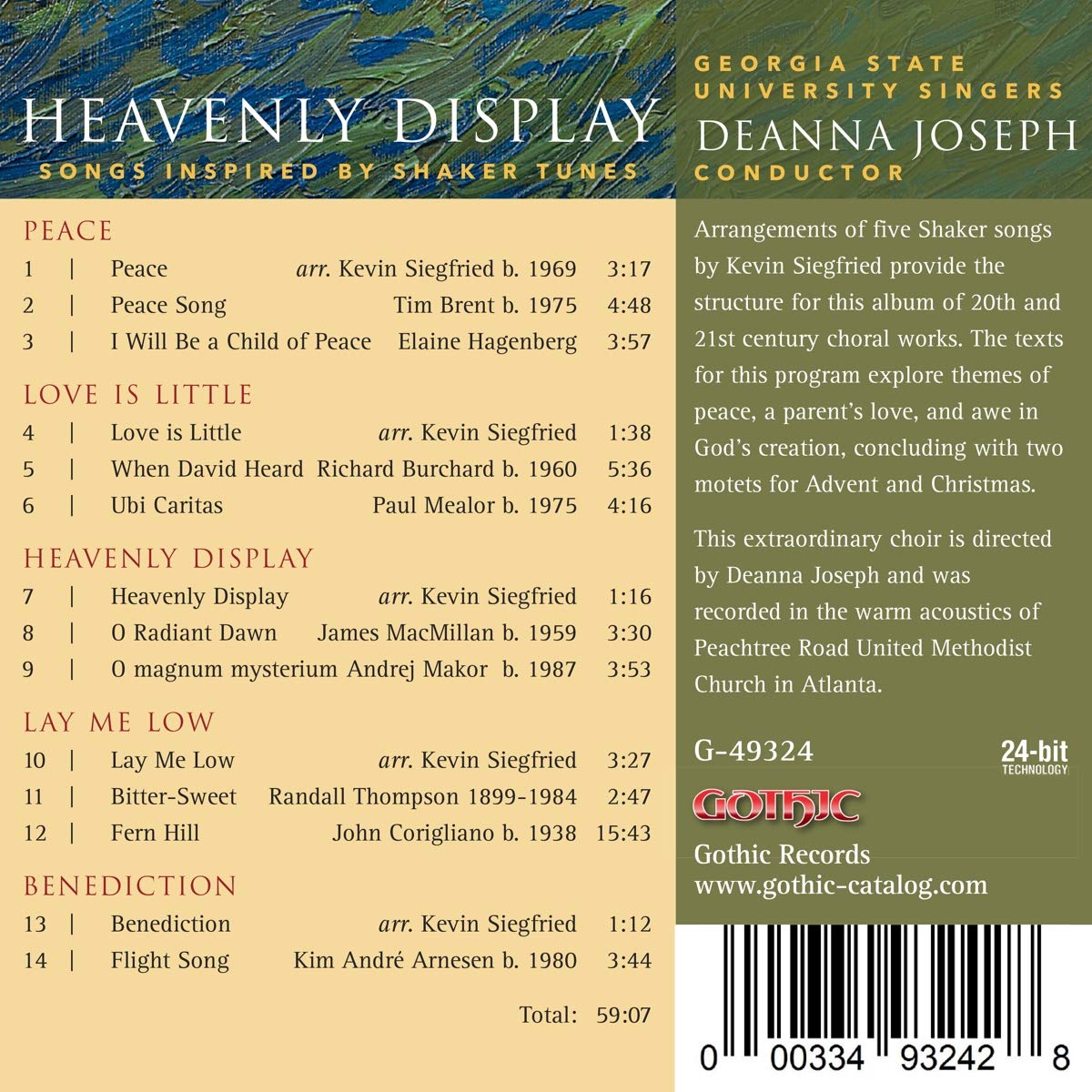 Deanna Joseph 셰이커의 음악과 셰이커로부터 영감을 얻은 아름다운 성가들 (Heavenly Display)