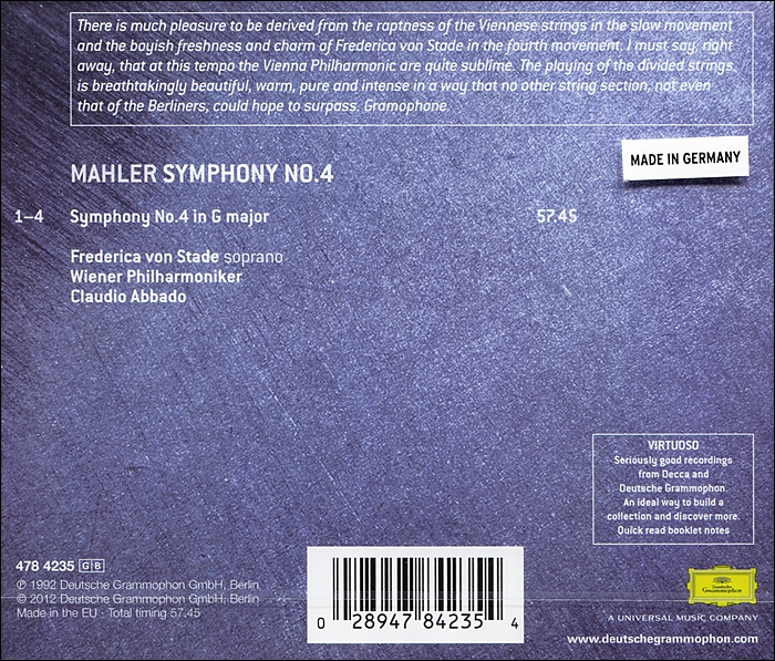 Claudio Abbado 말러: 교향곡 4번 (Mahler: Symphony No. 4)