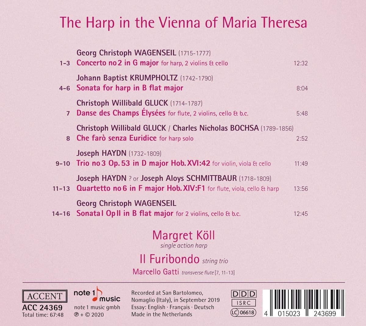 Margret Koll 마리아 테레지아 여제 시대 빈의 하프 음악 (The Harp in Vienna of Maria Theresa)