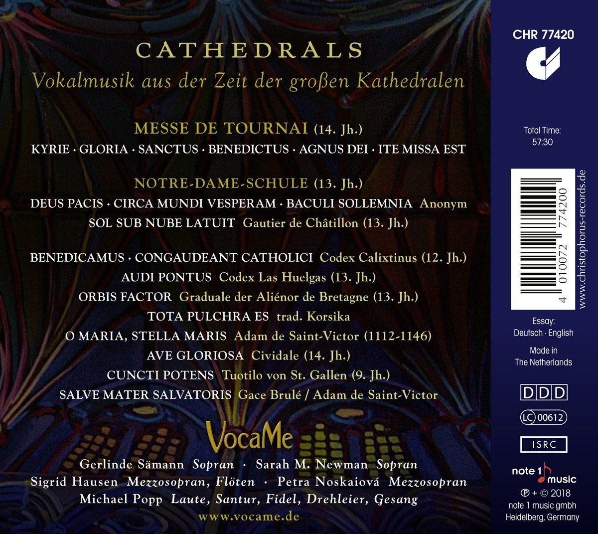 VocaMe 대성당의 음악 - ‘미사 투르나이’와 노트르담 악파의 음악 (Cathedrals)