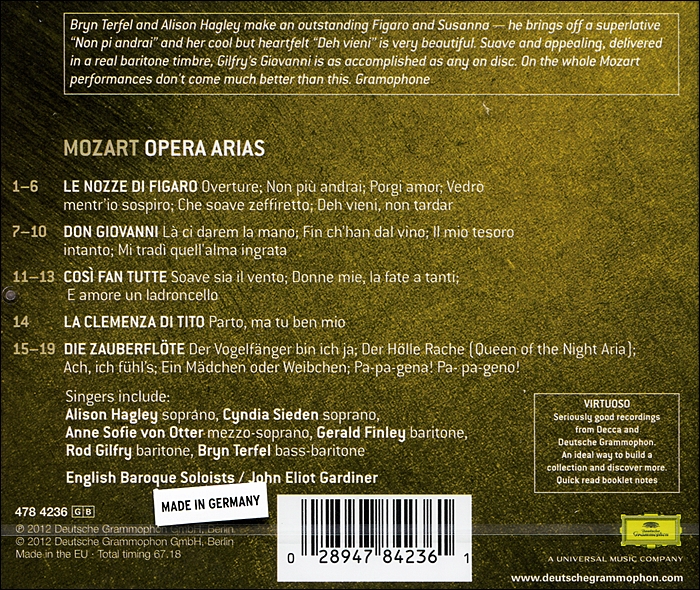 John Eliot Gardiner 모차르트: 오페라 아리아집 (Mozart: Opera Arias)