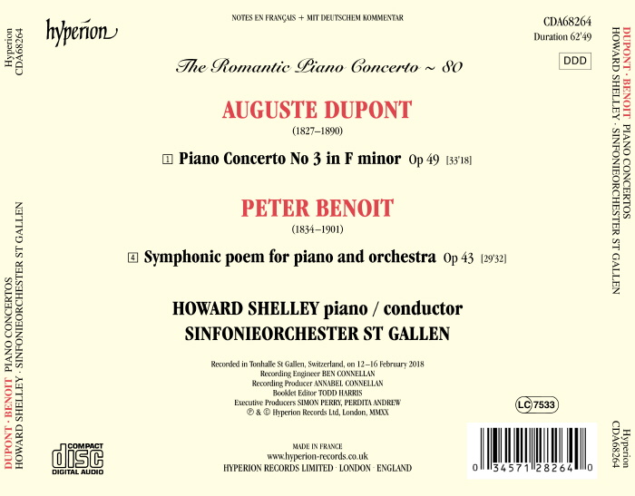 낭만주의 피아노 협주곡 80집 - 오귀스트 듀퐁 / 피터 브누와 (The Romantic Piano Concerto 80 - Auguste Dupont / Peter Benoit) 