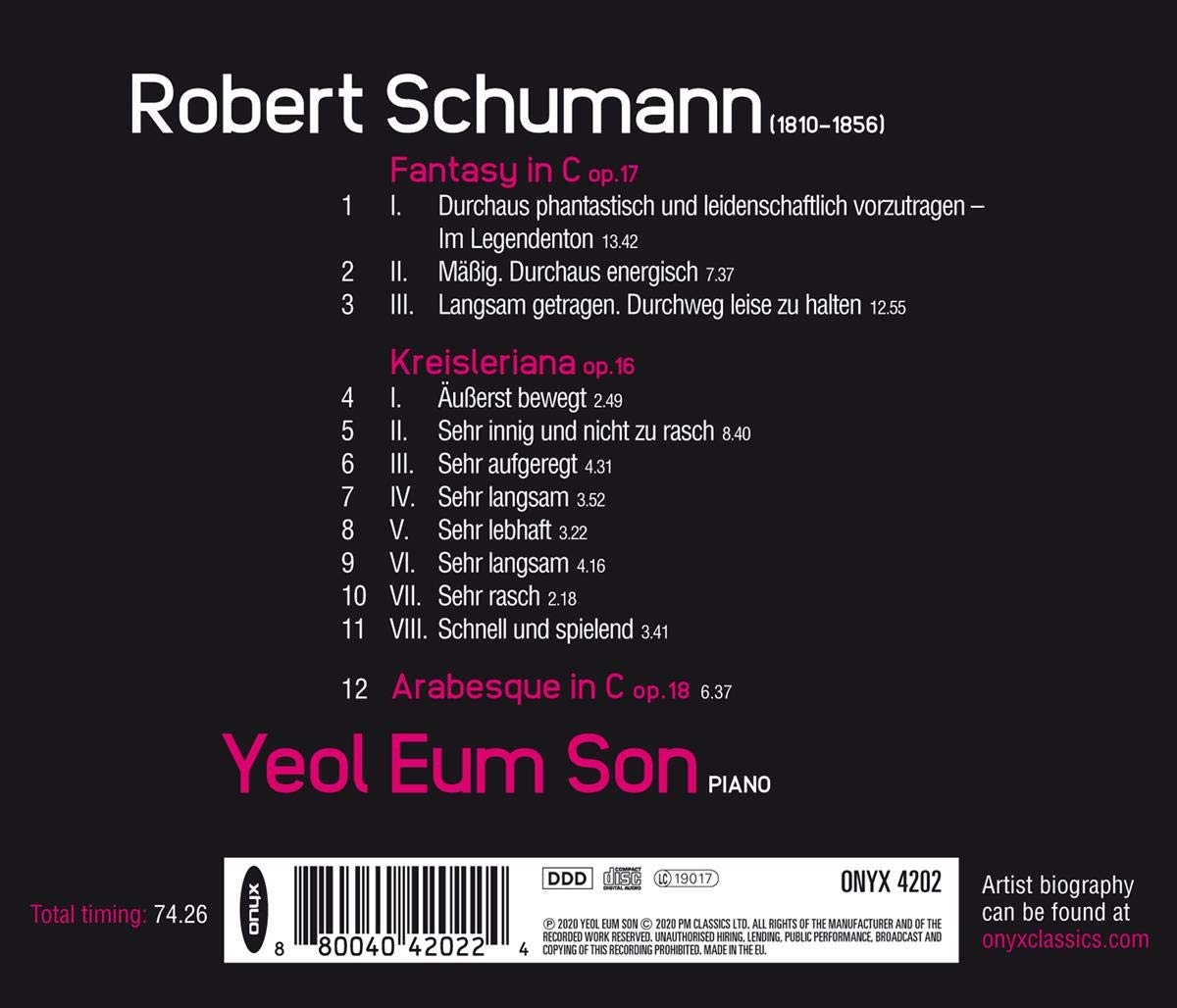 손열음 - 슈만: 환상곡, 크라이슬레리아나, 아라베스크 (Yeol Eum Son -Schumann: Fantasy in C, Kreisleriana, Arabesque) 