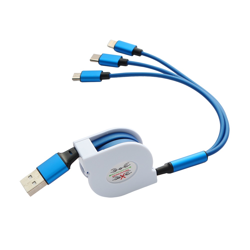 3in1 고속충전 릴케이블 / USB 스마트폰멀티케이블