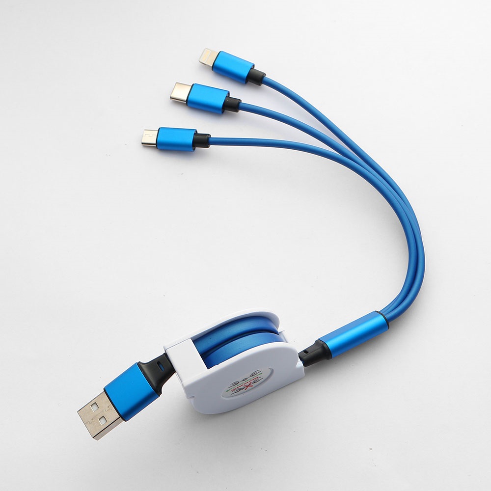 3in1 고속충전 릴케이블 / USB 스마트폰멀티케이블