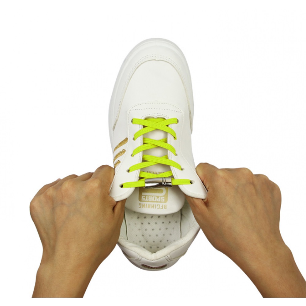 매듭없는 고탄력 운동화끈(네온)/ 늘어나는 신발끈