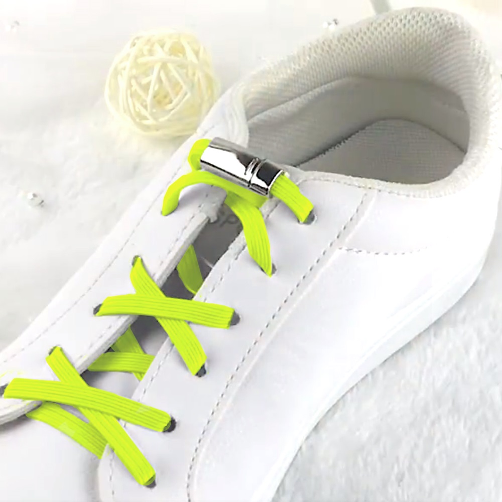 매듭없는 고탄력 운동화끈(네온)/ 늘어나는 신발끈