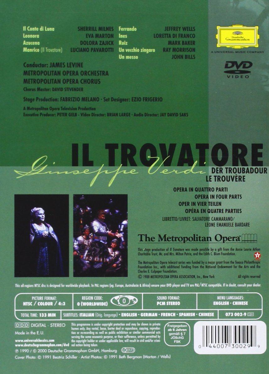 Luciano Pavarotti 베르디: 일 트로바토레 (Verdi: Il Trovatore)