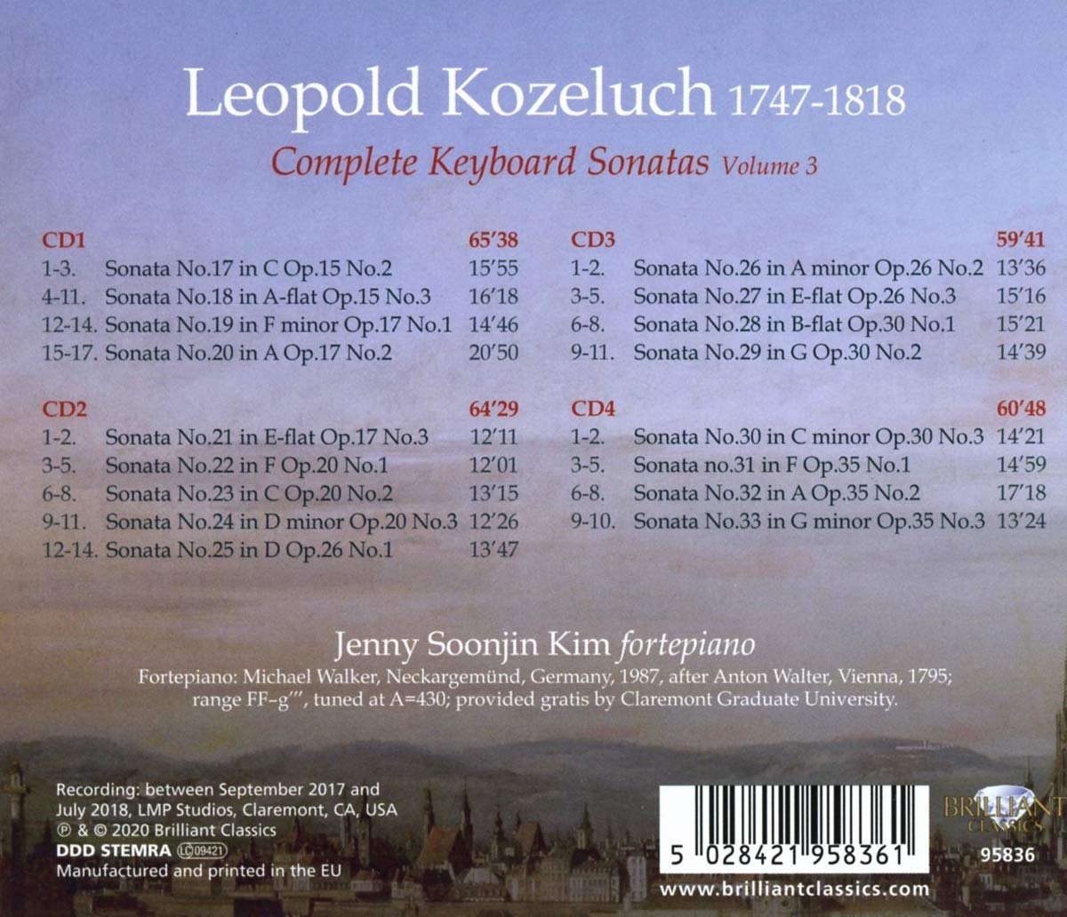 김순진 - 코젤루흐: 키보드 소나타 전곡 3집 (Kozeluch: Complete Keyboard Sonatas Vol.3)