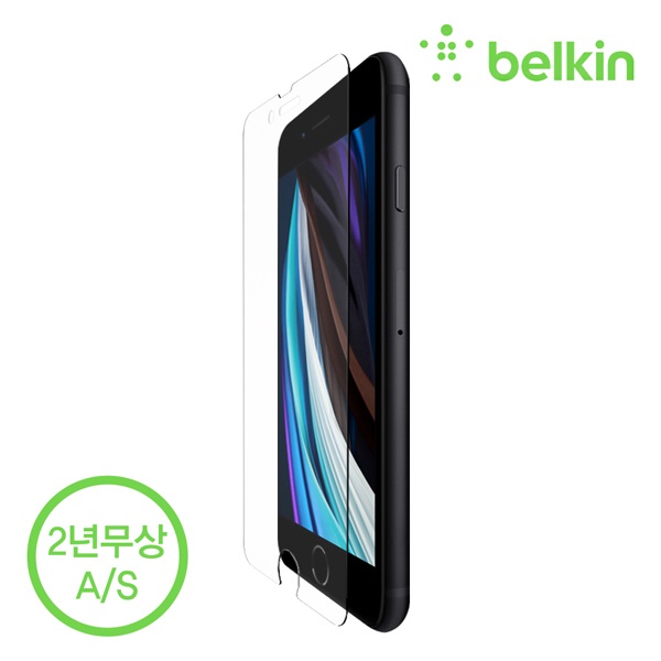 벨킨 아이폰 SE2 2세대 템퍼드 글라스 강화 유리 액정 보호 필름 F8W768qe