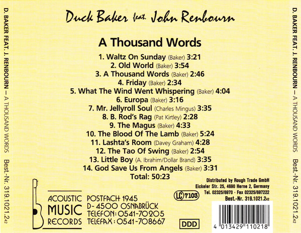 Duck Baker, John Renbourn (덕 베이커, 존 렌번) - A Thousand Words