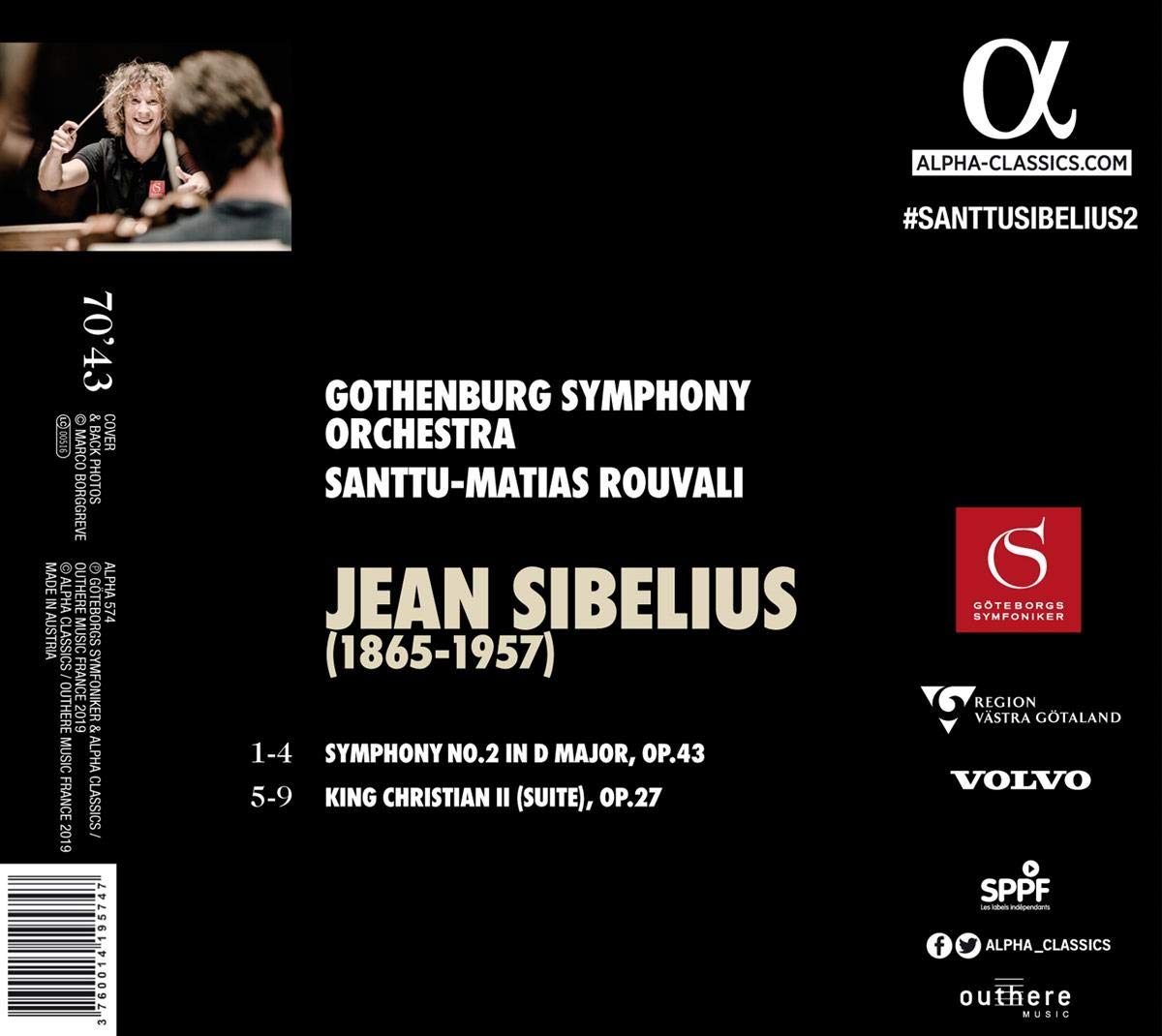 Santtu-Matias Rouvali 시벨리우스: 교향곡 2번, 크리스티안 2세 모음곡 (Sibelius: Symphony Op. 43, King Christian II Suite)