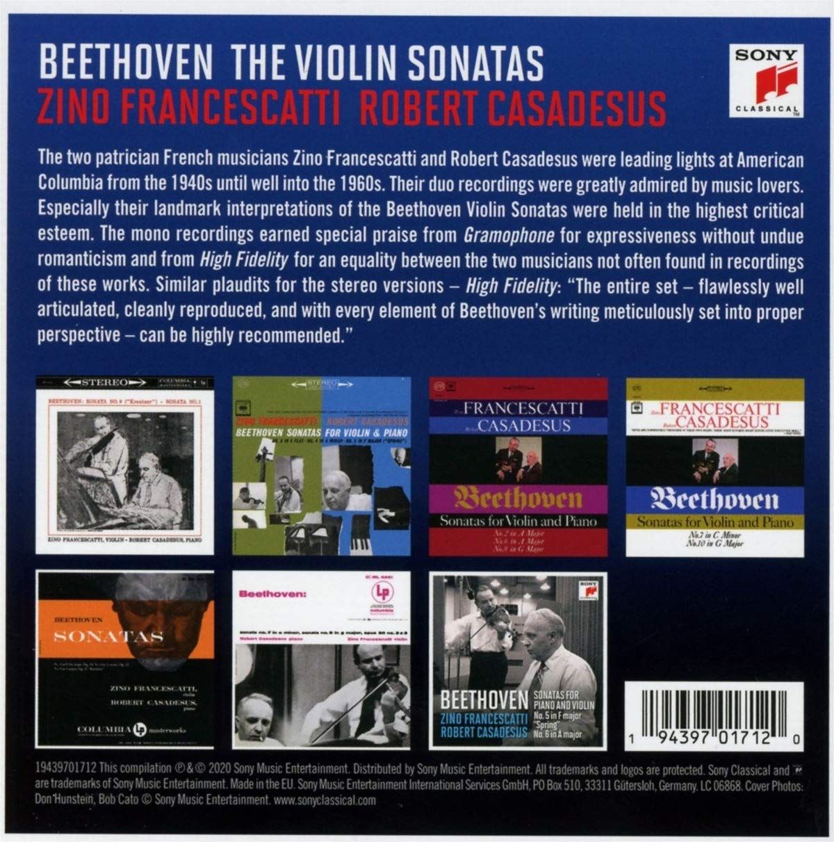 Zino Francescatti / Robert Casadesus 베토벤: 바이올린 소나타 전곡집 (Beethoven: The Violin Sonatas)