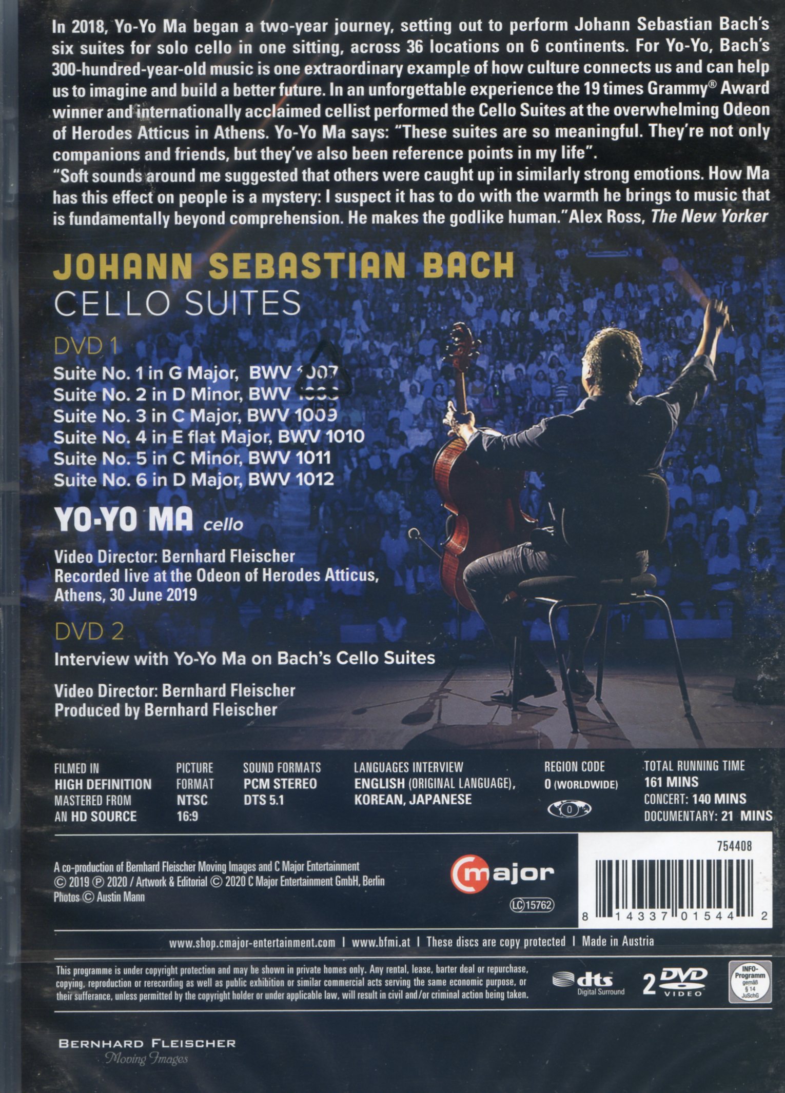 요요마의 바흐 프로젝트: 무반주 첼로 모음곡 (Yo-Yo Ma - The Bach Project: Cello Suites)