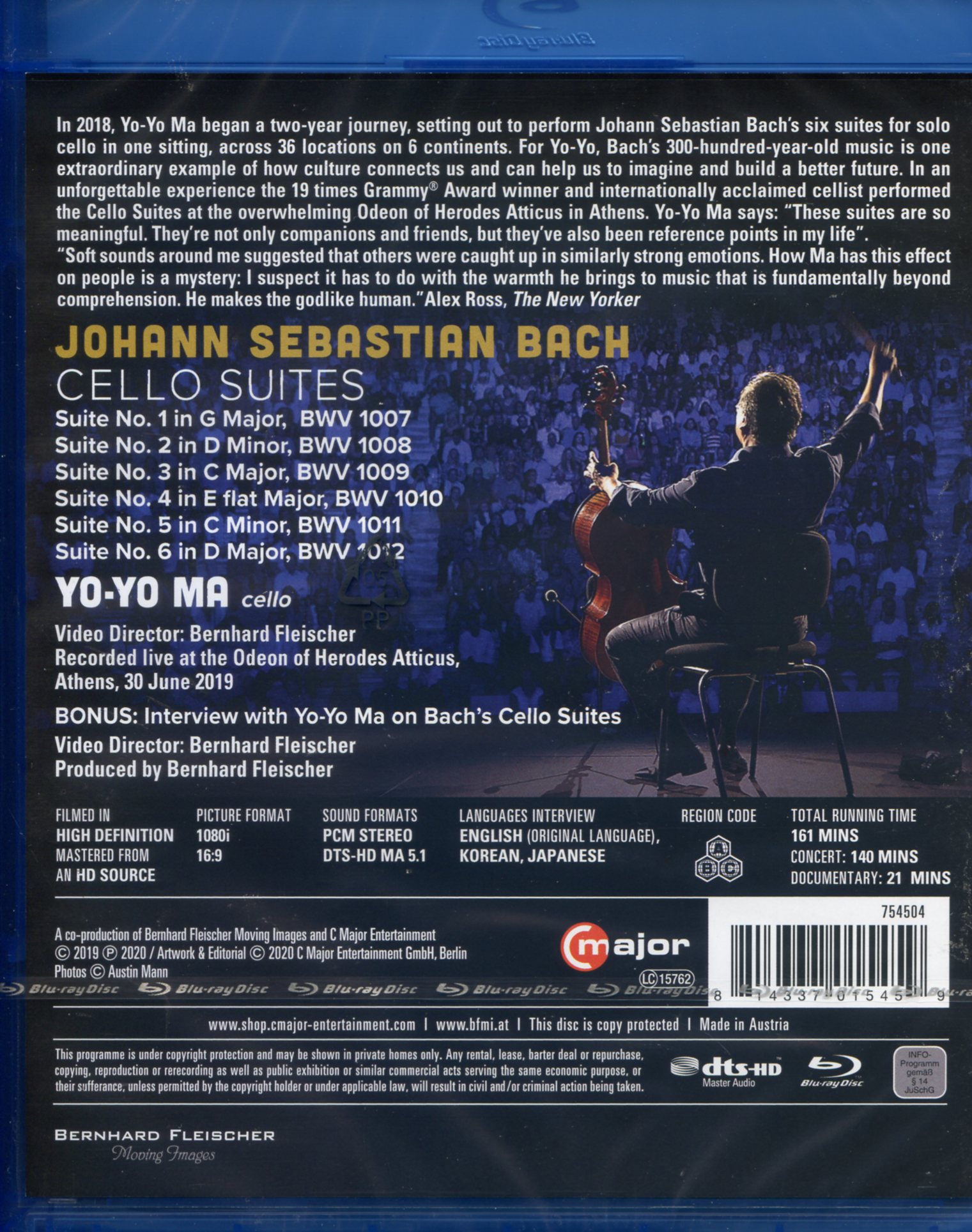 요요마의 바흐 프로젝트: 무반주 첼로 모음곡 (Yo-Yo Ma - The Bach Project: Cello Suites)