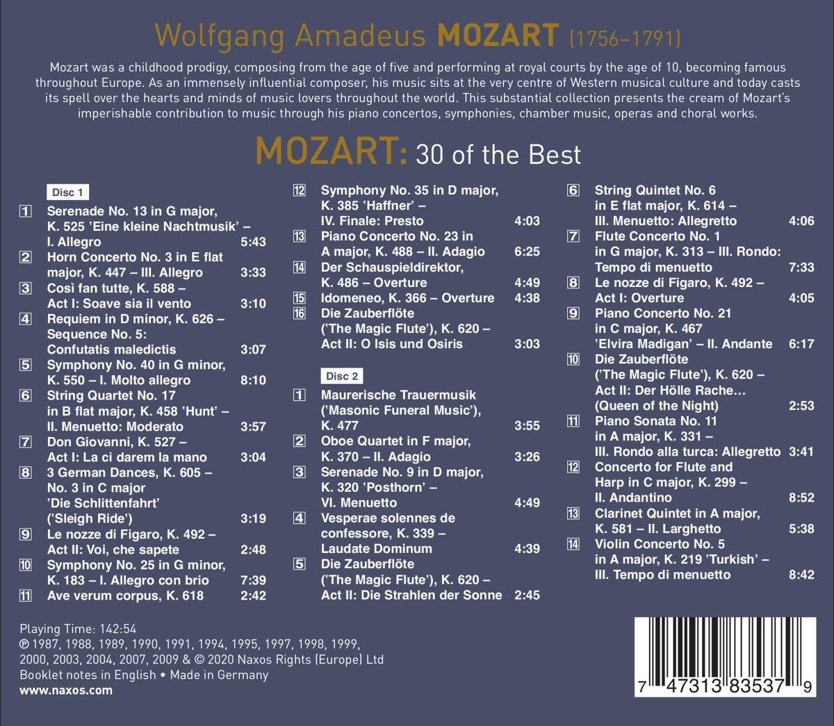 모차르트 베스트 30 (Mozart: 30 of the Best)