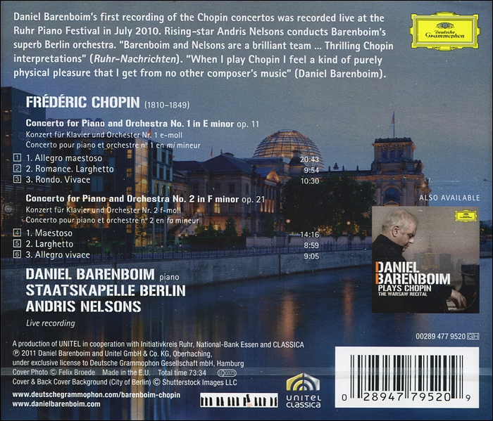 Daniel Barenboim 쇼팽: 피아노 협주곡집 (The Chopin Concertos)