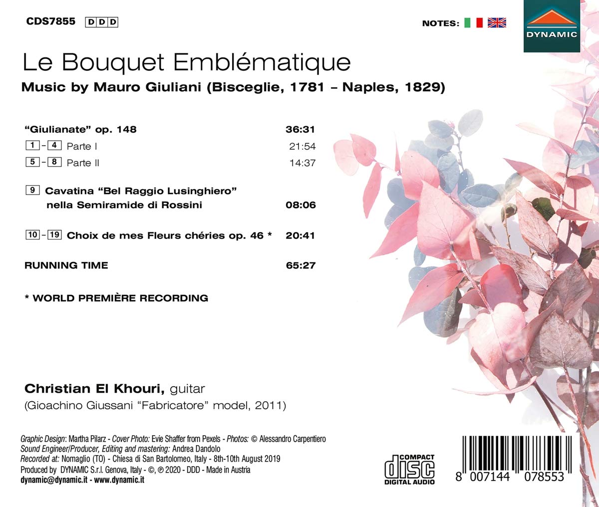 Christian El Khouri 마우로 줄리아니: '상상의 부케' - 기타 소품집 (Mauro Giuliani: Le Bouquet Emblematique)