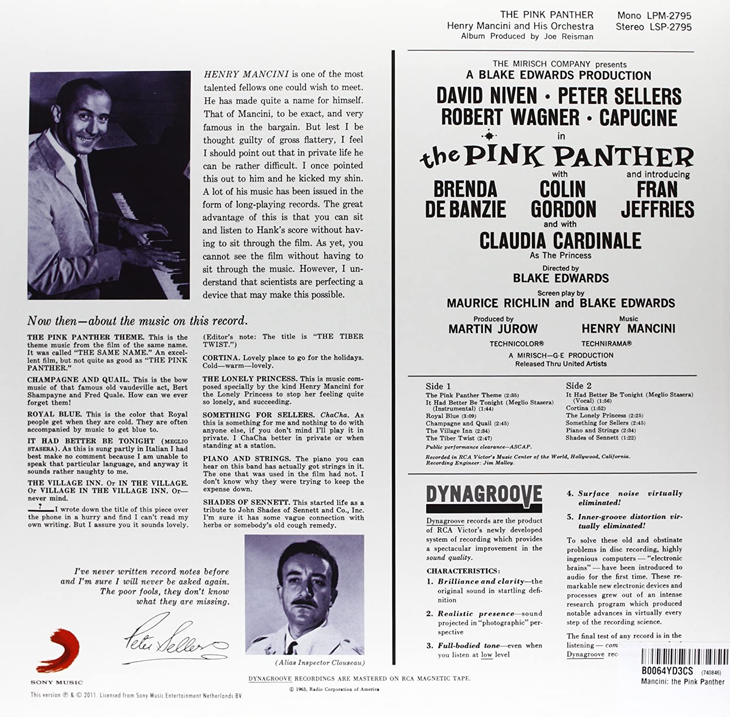 핑크 팬더 영화음악 (The Pink Panther OST by Henry Mancini) [LP]