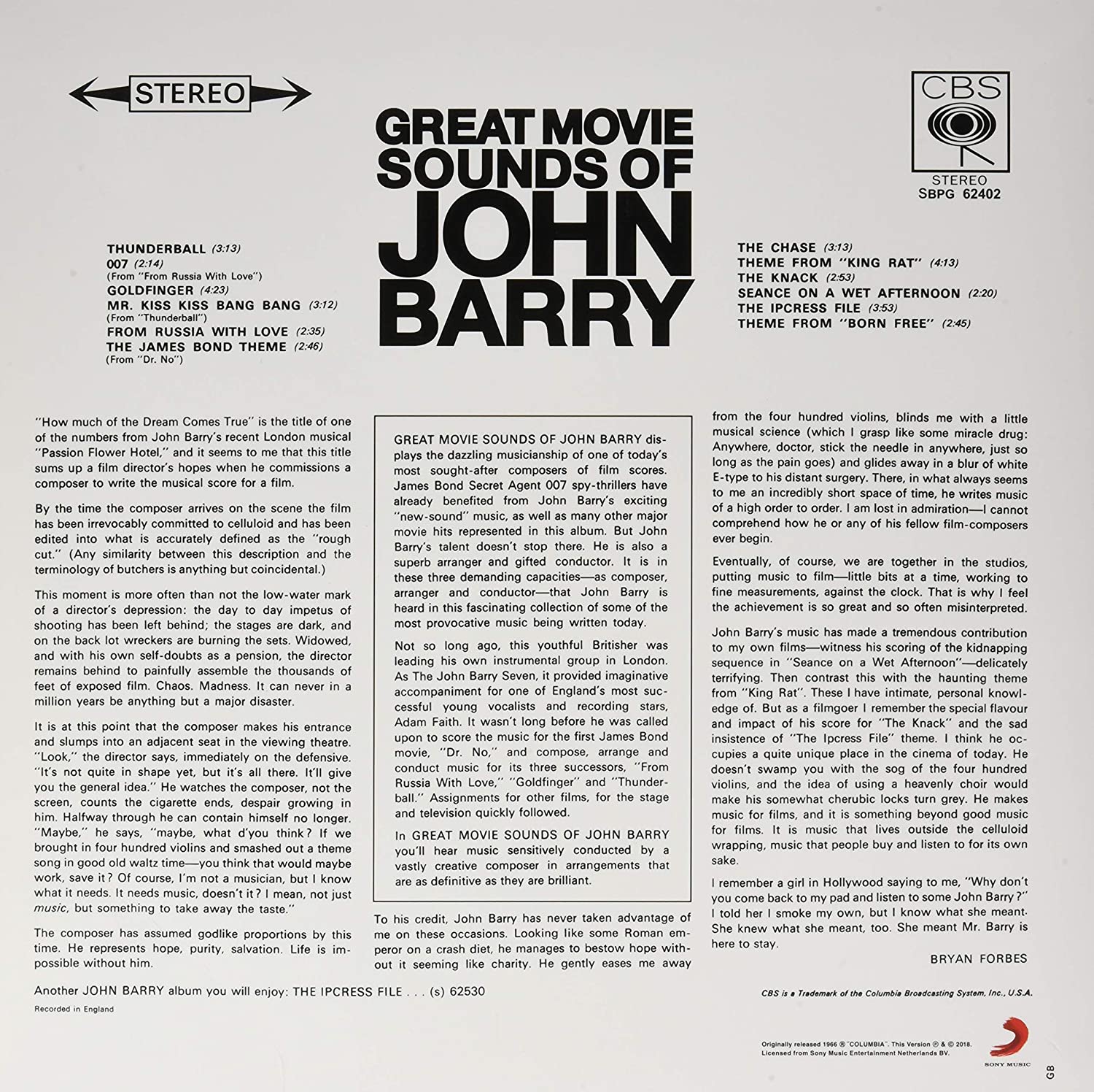 존 배리 영화음악 모음집 (Great Movie Sounds Of John Barry) [LP]