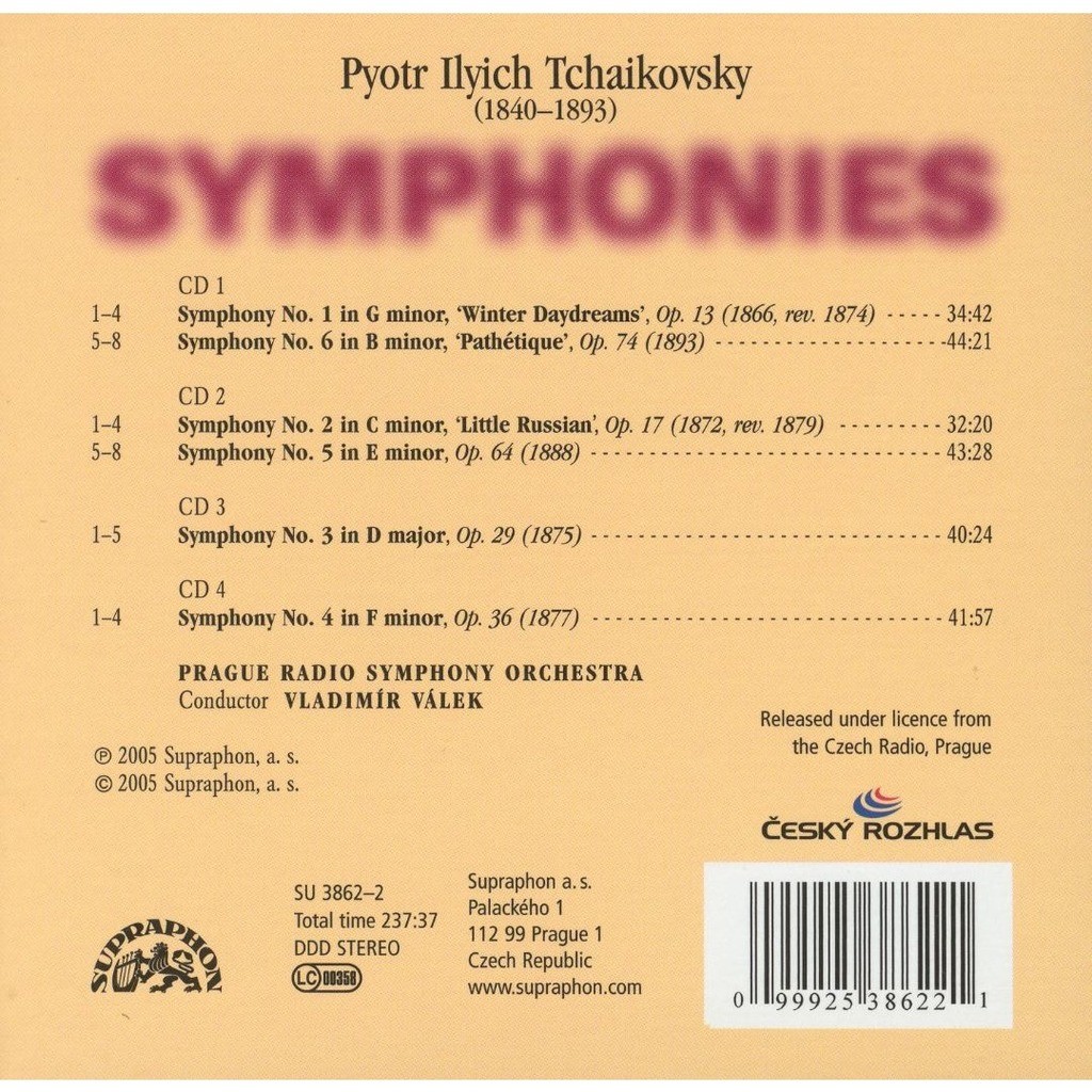 Vladimir Valek 차이코프스키 : 교향곡 전곡집 (Tchaikovsky: Complete Symphonies)