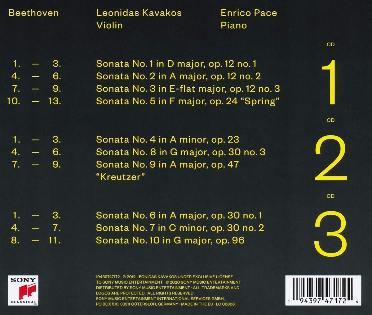 Leonidas Kavakos 베토벤: 바이올린 소나타 전곡집 - 레오니다스 카바코스 (Beethoven: The Complete Sonatas for Violin and Piano)