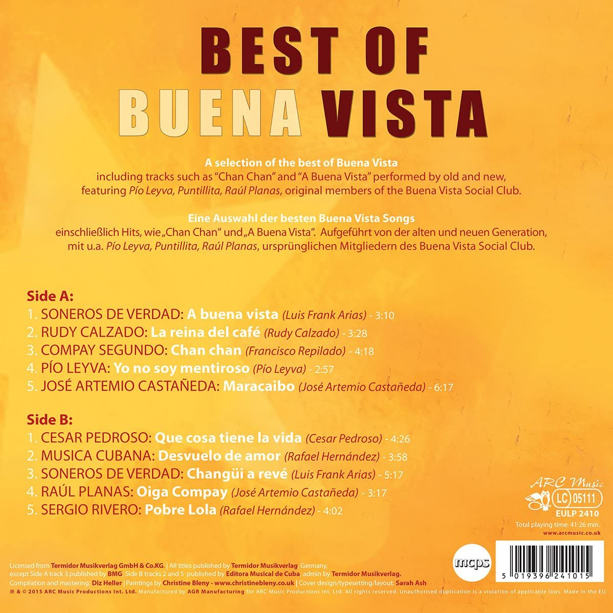 쿠바 음악 모음 1집 (The Best Of Buena Vista) [LP]