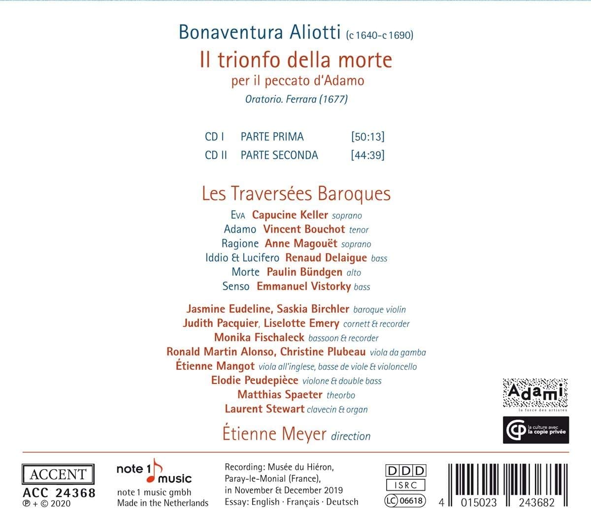 Etienne Meyer 보나투라 알리오티: 오라토리오 '죽음의 승리' (Bonaventura Aliotti: Il Trionfo Della Morte Oratorio)