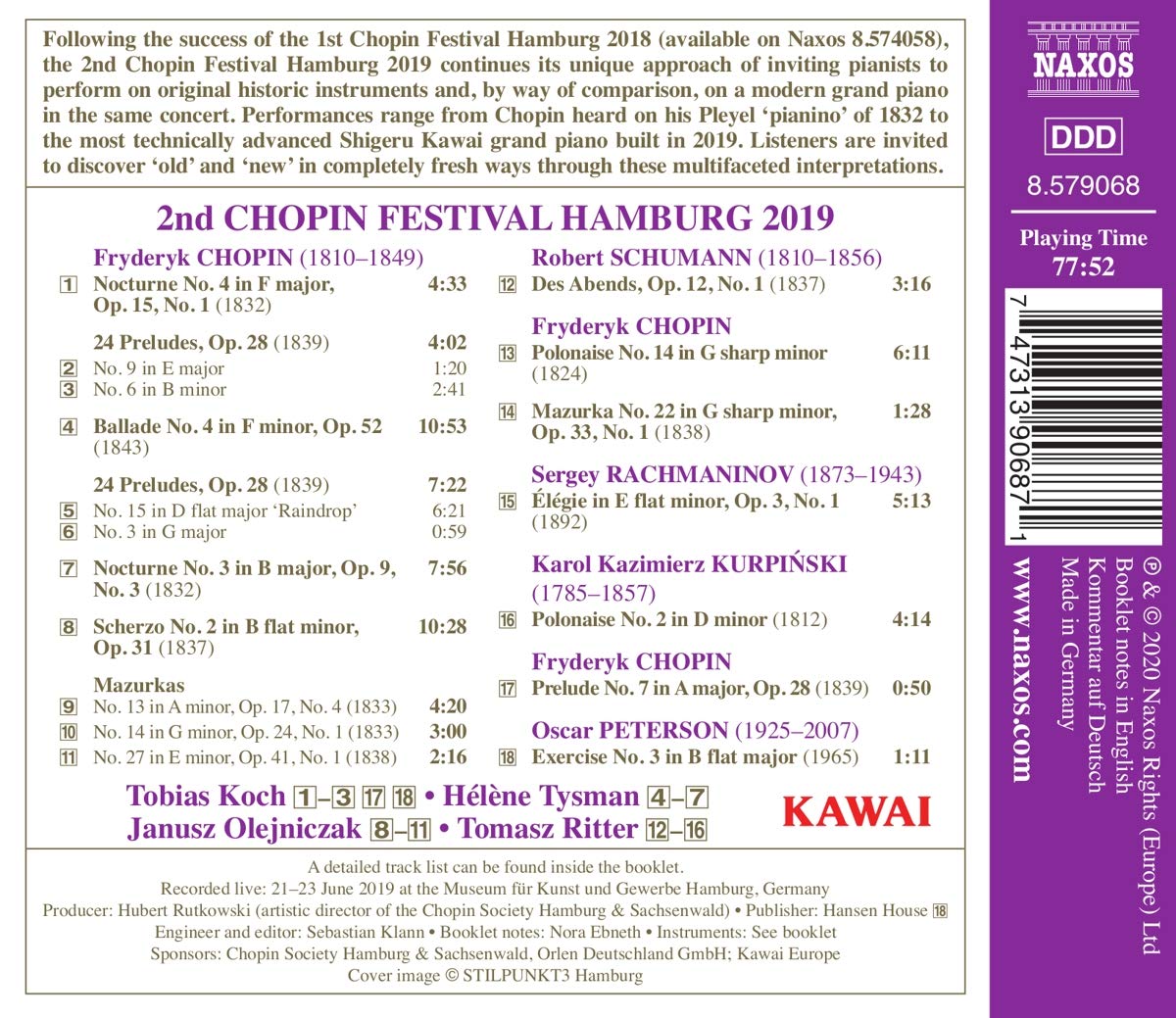 2019년 제2회 함부르크 쇼팽 페스티벌 콘서트 실황 (2nd Chopin Festival Hamburg 2019)