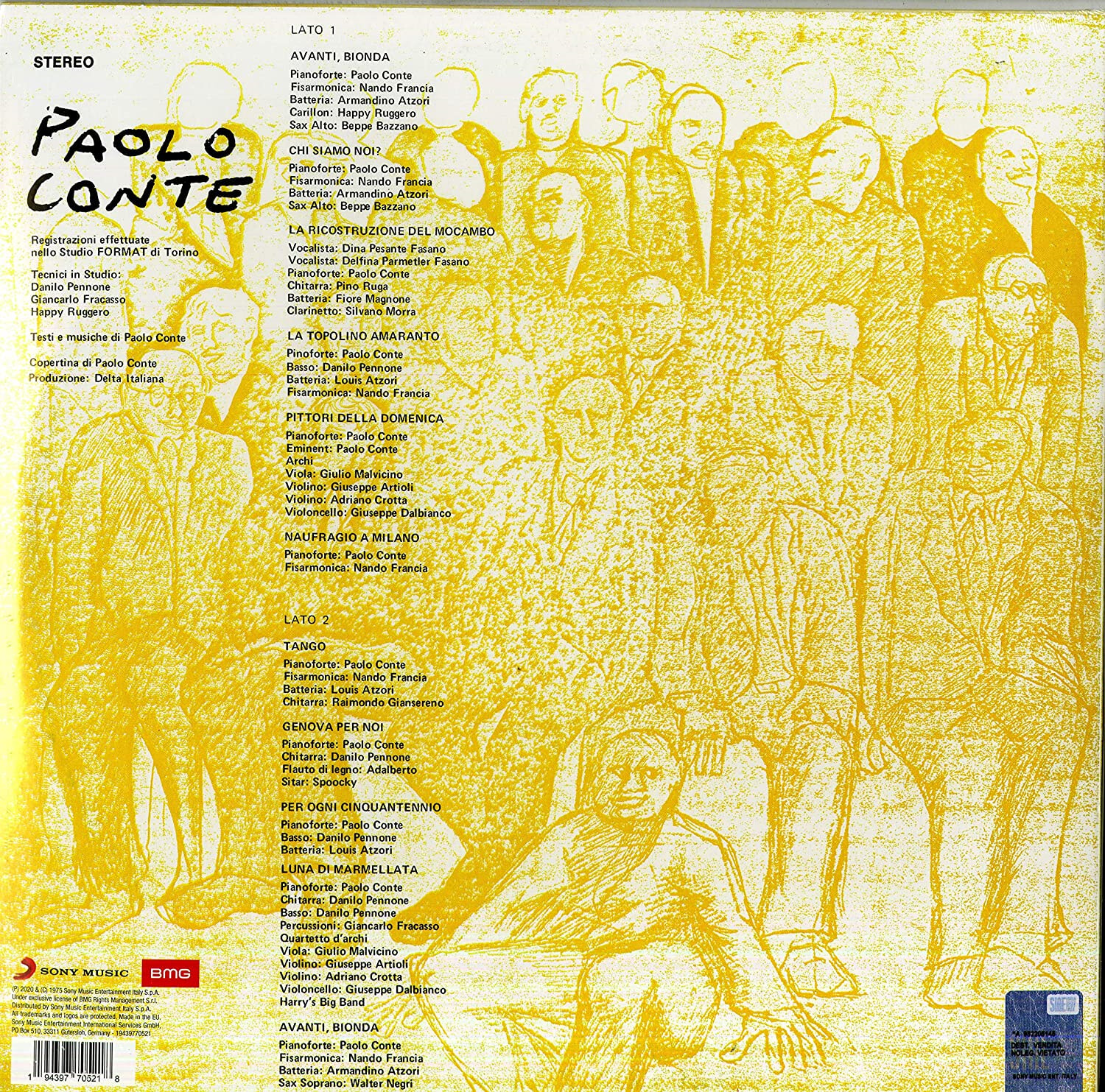 Paolo Conte (파올로 콩테) - Paolo Conte [옐로우 컬러 LP]