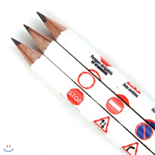 [VIARCO] Vintage Pencil 3pcs - Traphic Signs (교통표지)