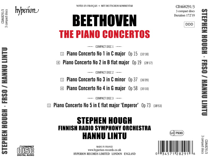 Stephen Hough 베토벤: 피아노 협주곡 전곡 - 스티븐 허프 (Beethoven: The Piano Concertos)