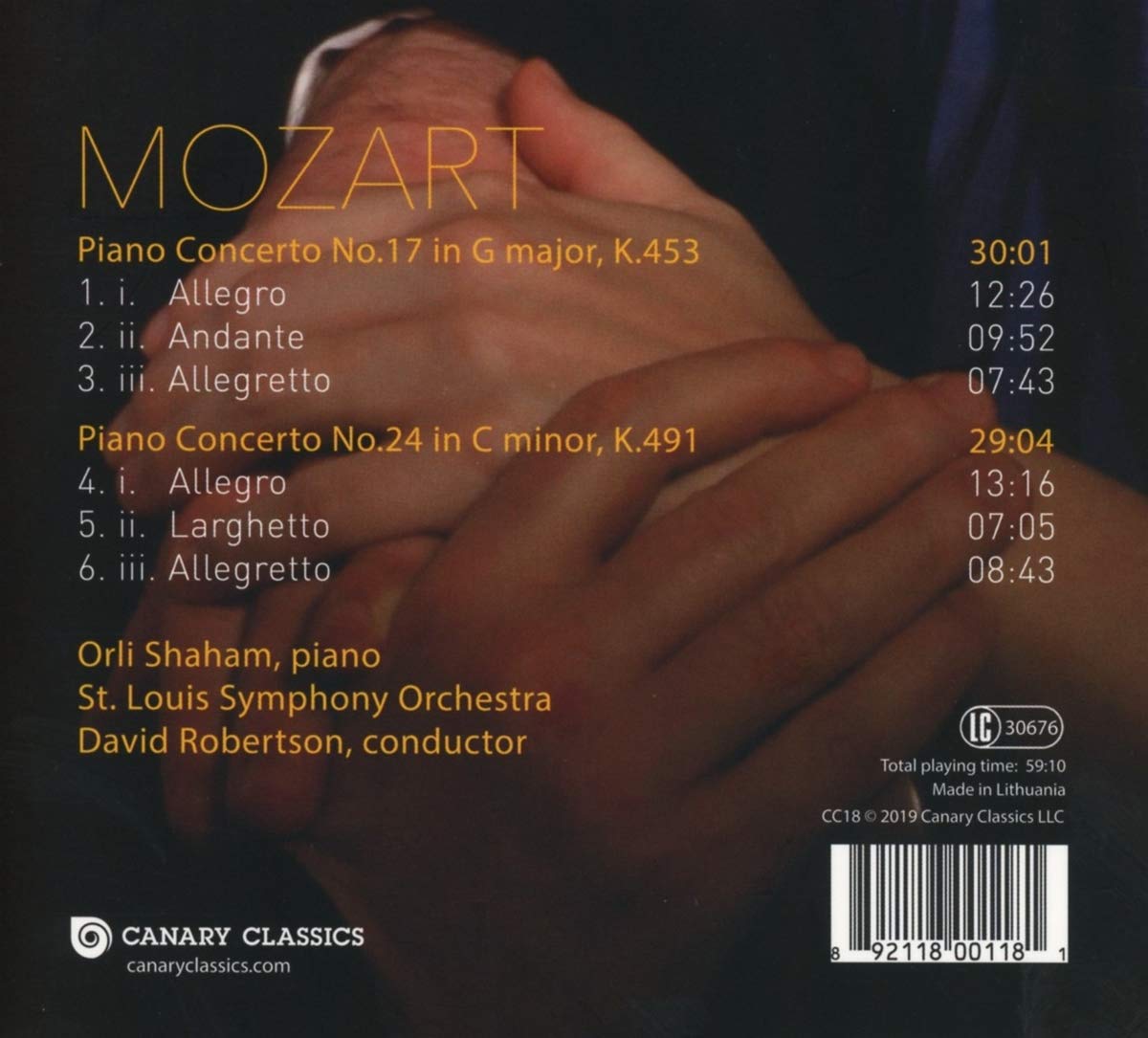 Orli Shaham 모차르트: 피아노 협주곡 17, 24번 (Mozart: Piano Concertos K.453, K.491)