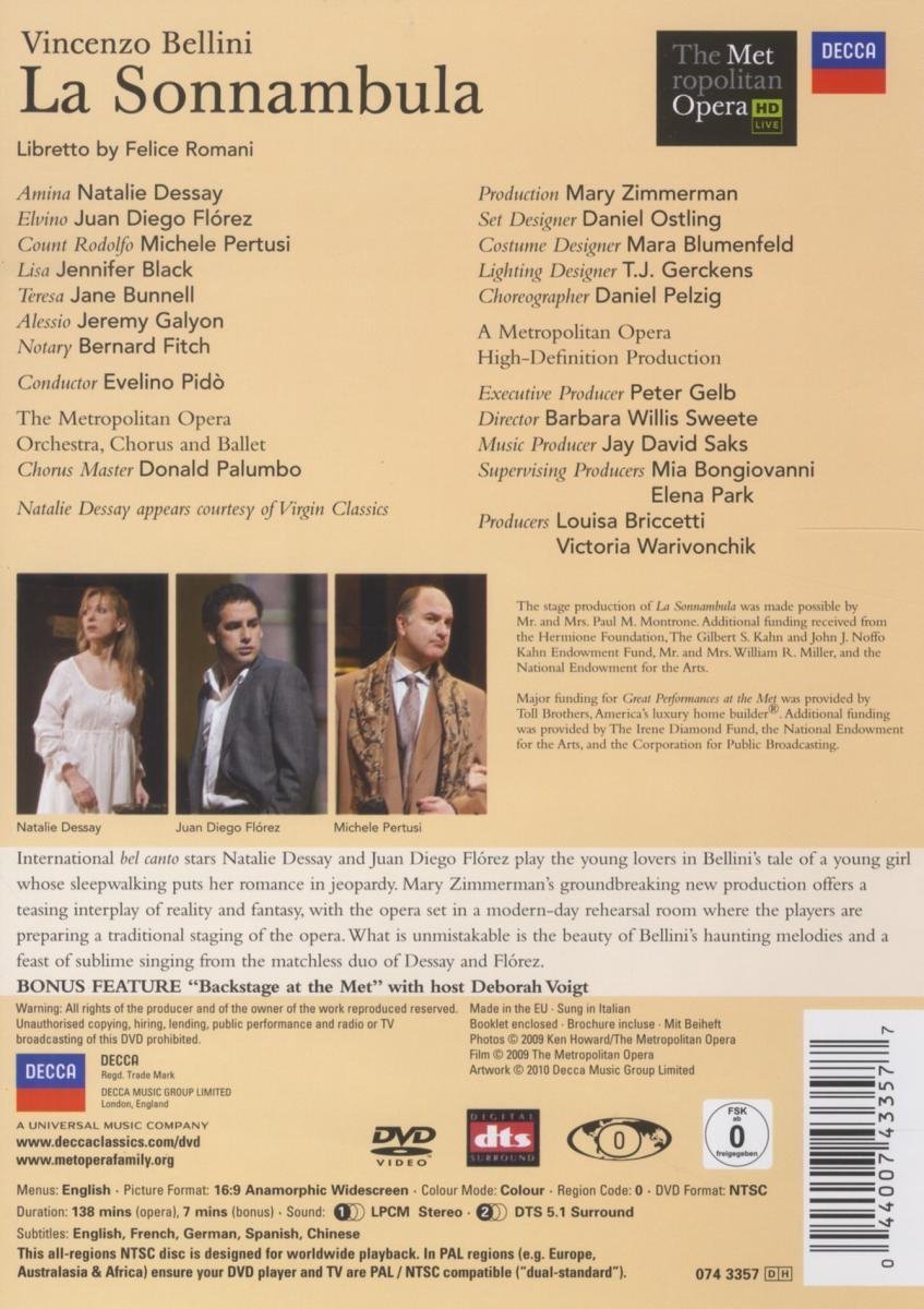 Natalie Dessay 벨리니: 오페라 '몽유병 여인' - 나탈리 드세이 / 후안 디에고 플로레즈 (Bellini: La Sonnambula)