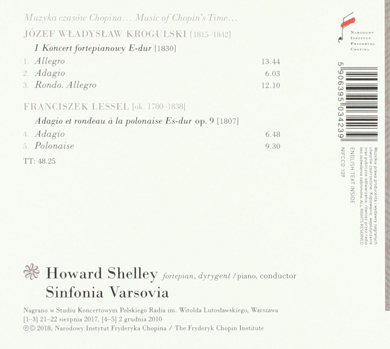 Howard Shelley 크로굴스키: 피아노 협주곡 1번 / 러셀: 아다지오와 폴로네즈 풍의 론도 (Krogulski: Piano Concerto No.1 / Lessel: Adagio et rondeau a la polonaise op.9)