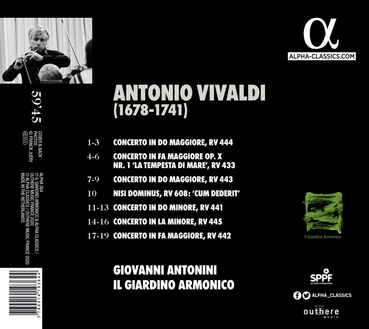 Giovanni Antonini 비발디: 리코더 협주곡집 (Vivaldi: Concerto Per Flauto)
