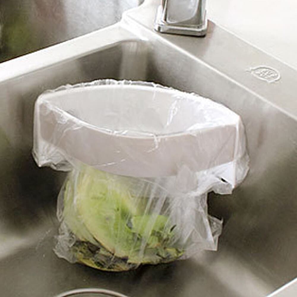 싱크대 음식물쓰레기 비닐홀더(그레이)/주방 봉투걸이