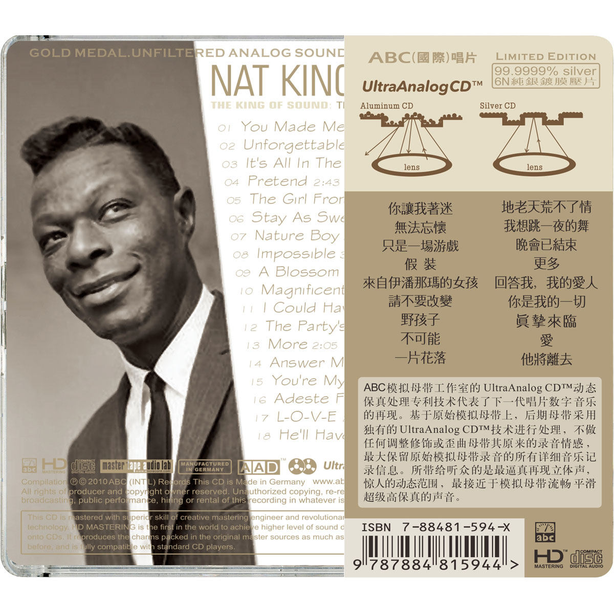 Nat King Cole (냇 킹 콜) - 베스트 앨범 The King of Sound 