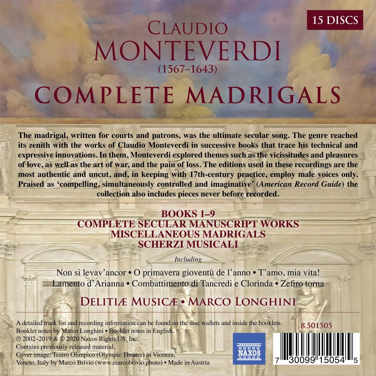 Marco Longhini 몬테 베르디: 마드리갈 전집 (Monteverdi: Complete Madrigals)